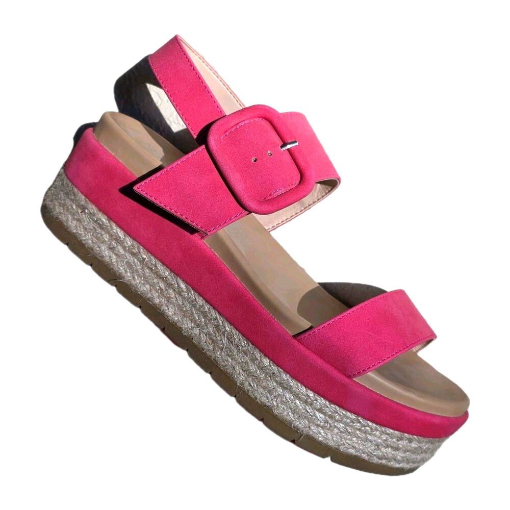 Michael Shannon Womens Kira Platform Sandal Pink Size 8M Spring Easter Barbie